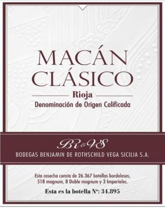 Benjamin de Rothschild & Vega Sicilia - Macan Rioja Clasico 2019 (750ml) (750ml)
